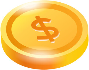 Isolated Coins Icon