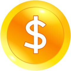 Isolated Coins Icon