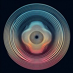 Obraz premium An abstract background featuring spirals and circles in a vibrant design