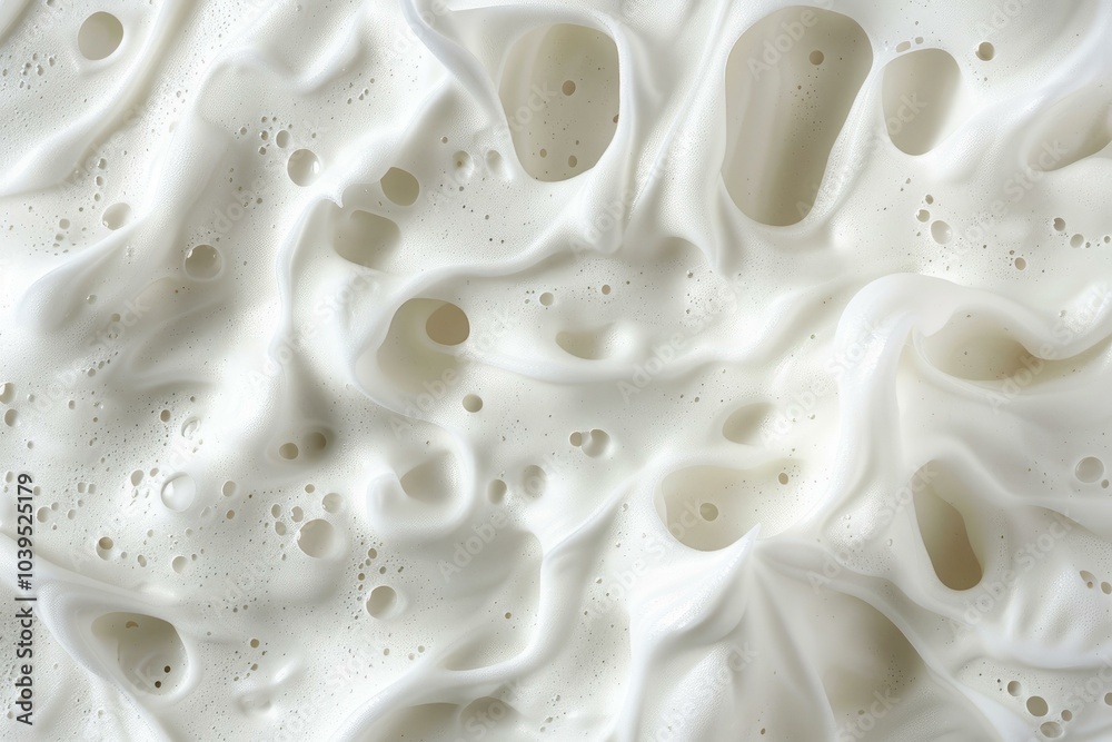 Poster white foam texture background is forming bubbles with an abstract pattern