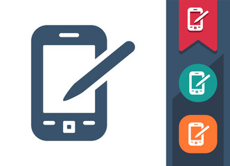 Smartphone, Mobile Phone, PDA, Stylus Icon