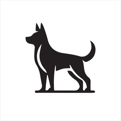 vector silhouette dog