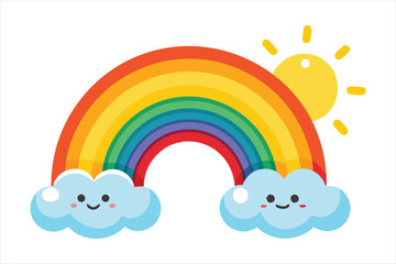 Rainbow Arching Beneath the Sunny Skies