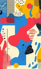 Abstract art with bold shapes and colors.