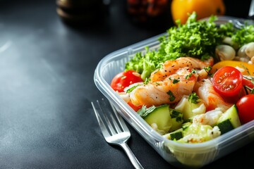 Nutritious Convenience: Daily Meal Plans with Fresh Fish and Vegetables, generative ai