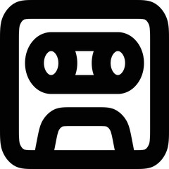 Cassette Tape Icon Logo Design