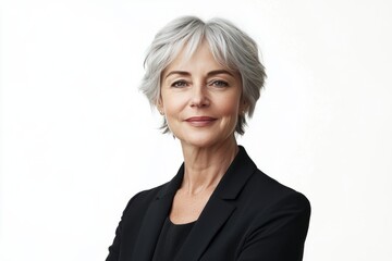 Leadership Radiance: The Elegance and Wisdom of a Senior Businesswoman, generative ai