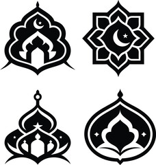 Islamic Ornaments Vector with transparent background, PNG, JPG