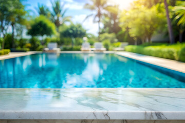 Fototapeta premium swimming pool in hotel