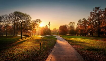 Obraz premium Sunset in the park