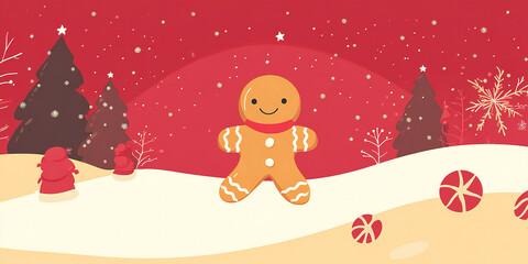 Fototapeta premium Holiday Gingerbread People Cookie Sweet Treat
