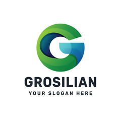 Letter G logo gradient colorful vector icon illustration