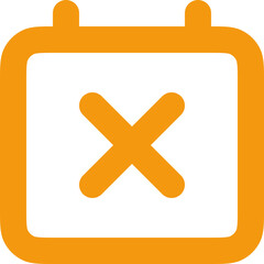 Fototapeta premium Calendar Xmark Icon Logo Design