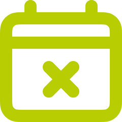 Calendar Xmark Alt Icon Logo Design