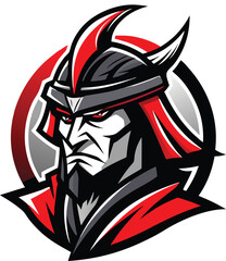Ronin Warrior: Fierce Samurai Mascot Logo 