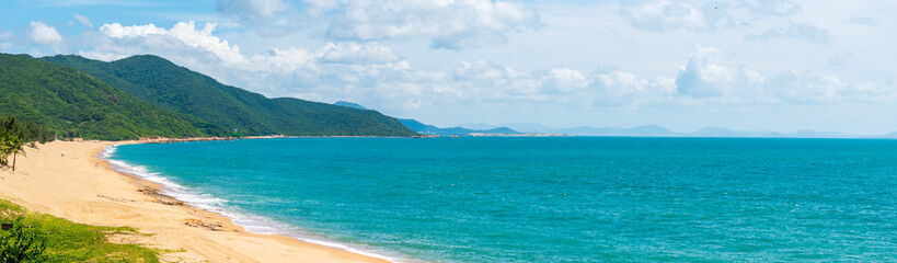 Obraz premium view of the sea. Beautiful beach in Sanya City, Hainan Province, China