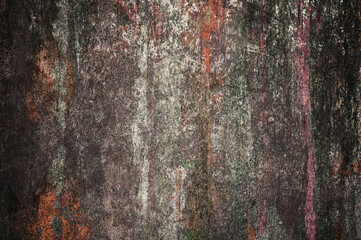 Dirty color paint on a metal surface. Banner of the grunge color paint.