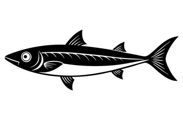Creative Cute Fish line art vector design with a white background 
