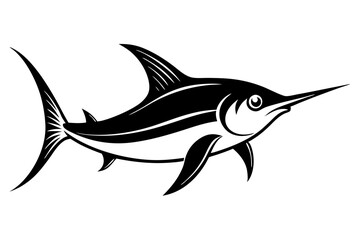 Creative Cute Fish line art vector design with a white background 