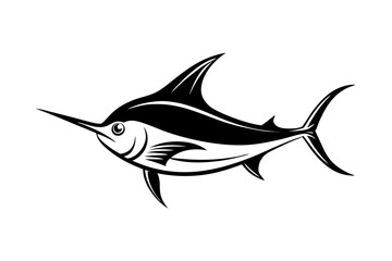 Fototapeta premium Creative Cute Fish line art vector design with a white background 