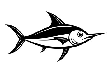 Creative Cute Fish line art vector design with a white background 