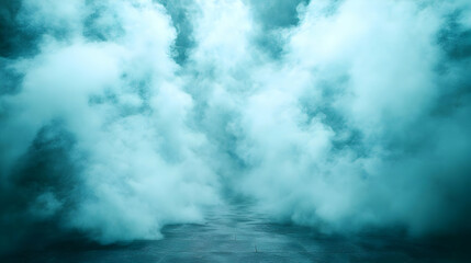 Obraz premium Abstract Background with Teal Fog