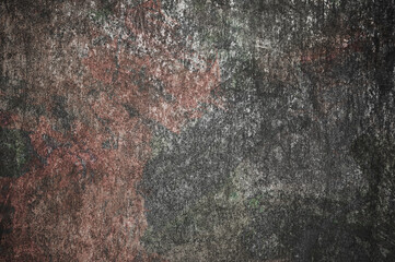 Dirty color paint on a metal surface. Banner of the grunge color paint.