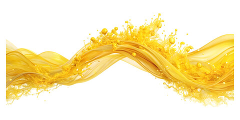 abstract yellow wave curve lines designs on white background