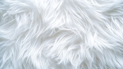 Obraz premium A tight shot of a white, fluffy animal with long and varied hairs – some thin, others thick