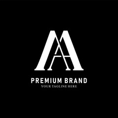 Modern Creative AA Logo Design. icon initial Based Monogram and Letters in Luxury vector