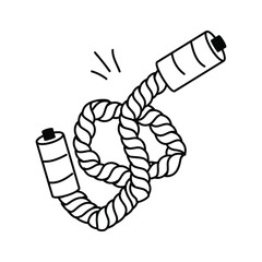 Well designed trendy style icon of jumping rope, ready to use vector