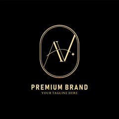 Modern Creative AA Logo Design. icon initial Based Monogram and Letters in Luxury vector