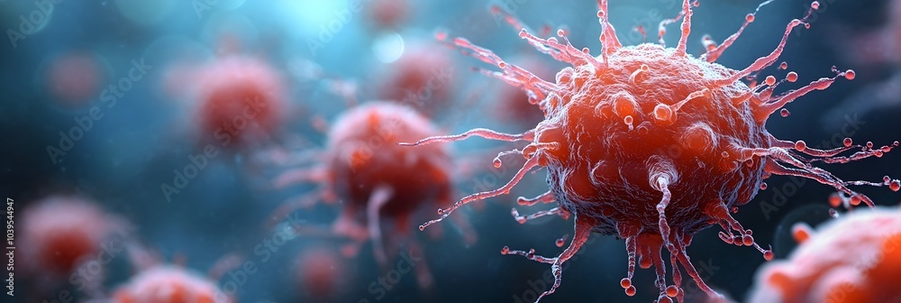 Aufkleber closeup microscopic view of cellular structure and microorganisms such as bacteria,viruses,and other