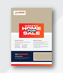 a brochure for sale with a house sale sign