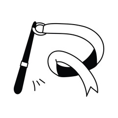 Fototapeta premium Gymnastics ribbon vector, rhythmic gymnastics performances and competitions