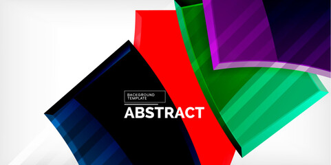 Vector abstract color geometric shapes. Illustration For Wallpaper, Banner, Background, Card, Book Illustration, landing page