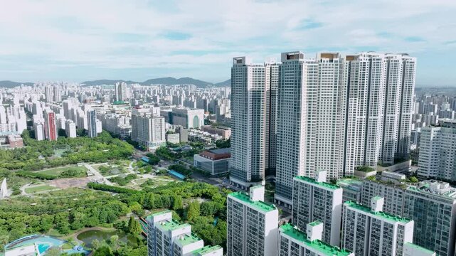 apartment complex in Bucheon City that was shot by aerial