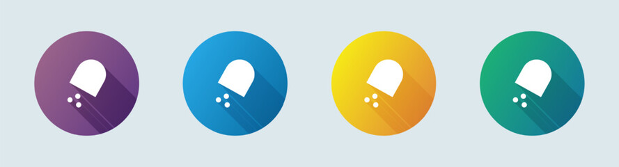 Powder solid icon in flat design style. Mineral signs vector illustration.