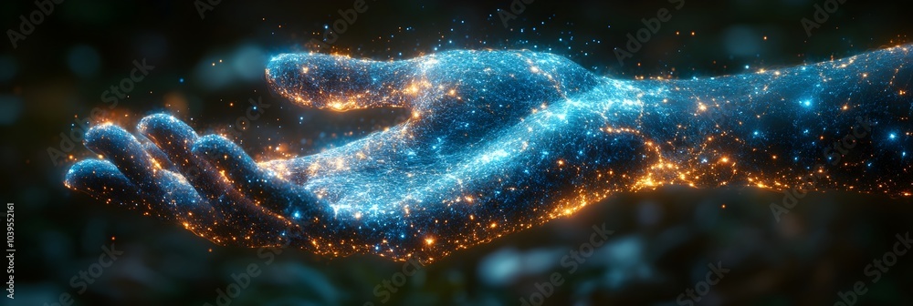 Poster digital and physical convergence in the communication industry embracing technological advancements 
