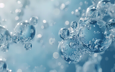 Water droplets and bubbles