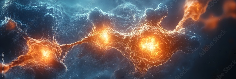 Poster dramatic fiery cosmic eruption - powerful abstract digital background with explosive energy,flames,a