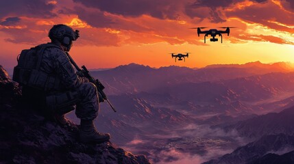 Drones Over Mountain Peaks