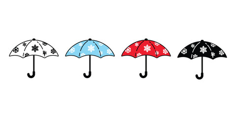 umbrella vector christmas snowflake santa claus snow icon cartoon character rain illustration symbol clip art isolated