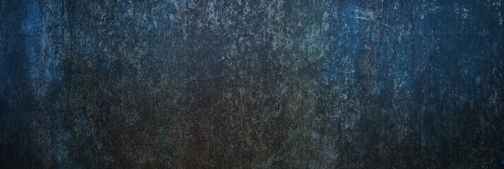 Dirty color paint on a metal surface. Banner of the grunge color paint.