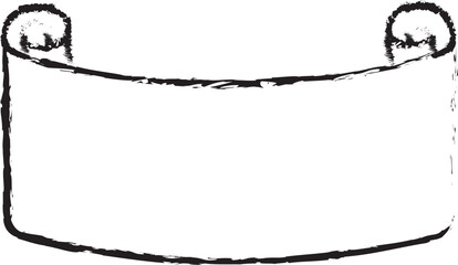 Cute Hand drawn Doodle Banner and Ribbon isolated on white background for your Design. Bullet journal Ideas. Girly Stuff. Sticky Notes.