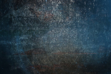 Dirty color paint on a metal surface. Banner of the grunge color paint.