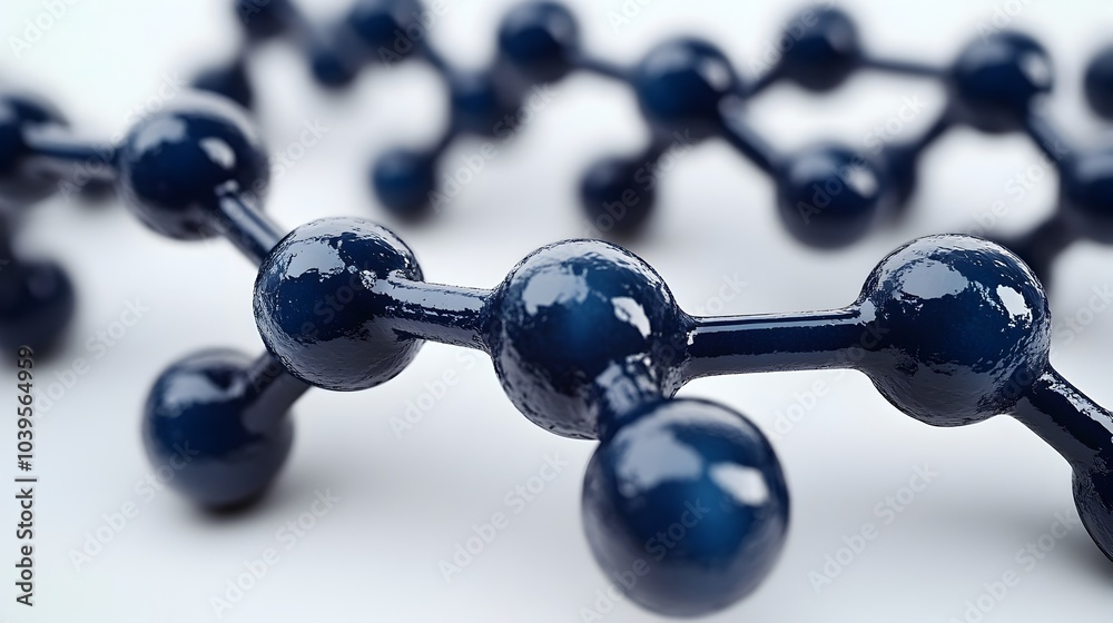 Fototapete intricate molecular structures in vivid digital visualization showcasing the complex bonds and patte