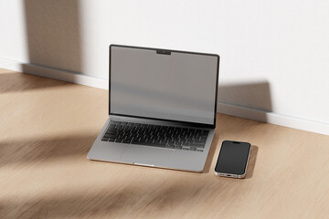 Laptop and Smartphone Blank Mockup