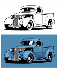 Custom Culture Hotrod Car Illustration 07 