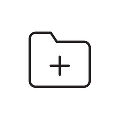 Add folder icon Flat line illustration